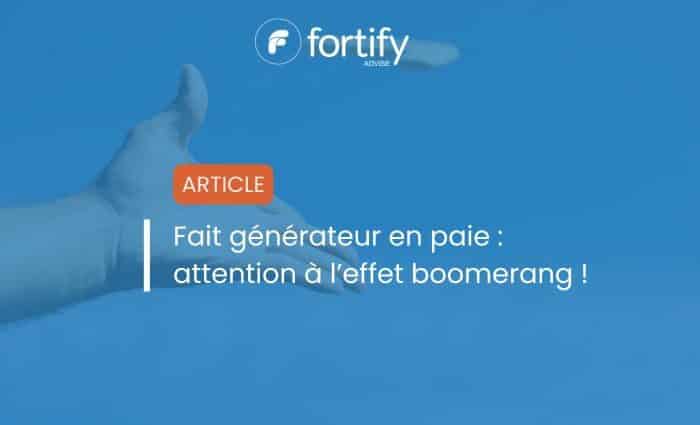 Fait générateur en paie